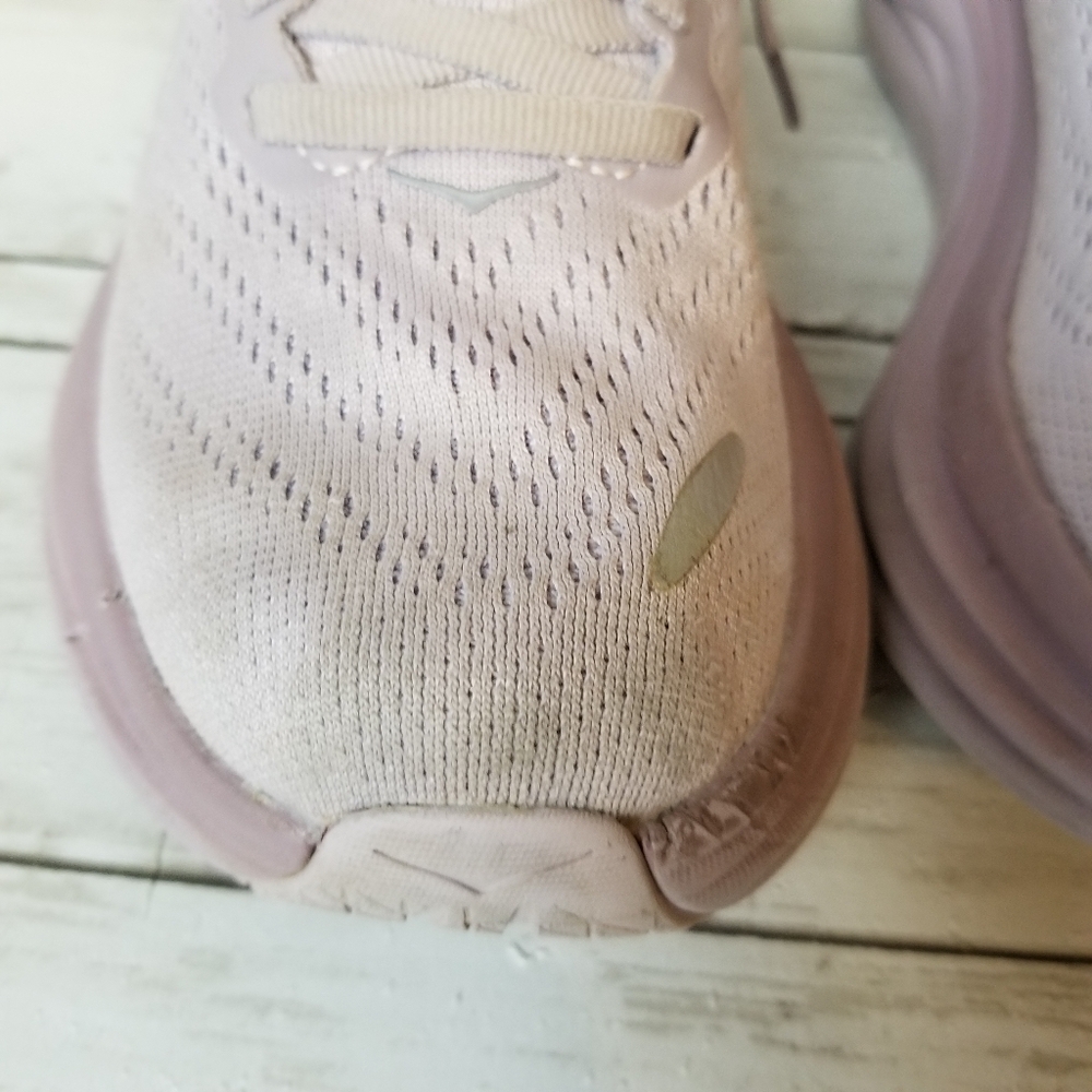 Hoka Bondi 8 Lavender Color Athletic Walking Comfort Running Shoe - Picture 15 of 16